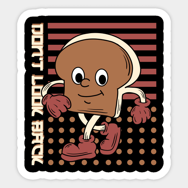 Don't Look Back Kawaii Bread Sticker by Carlos's Store 4